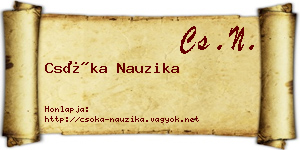 Csóka Nauzika névjegykártya